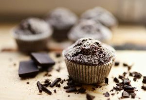 muffiny czekoladowe z malinami